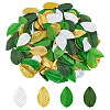 640Pcs 4 Colors Polyester Artificial Leaf DIY-BC0016-28-1