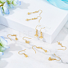 30Pcs 3 Style Rack Plating Brass Earring Hooks KK-DC0002-04-5