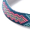 Polyester-cotton Braided Rhombus Pattern Cord Bracelet FIND-PW0013-001A-02-3