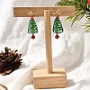 Aluminum Glass Dangle Stud Earrings EJEW-JE06581-1