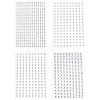 16 Sheets 4 Styles ABS Imitation Pearl Stickers Paper Sheets for Craft DIY-CP0013-56-7