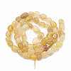 Natural Gold Rutilated Quartz Beads Strands G-S331-6x8-014-2