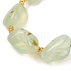 Natural Prehnite Nuggets Beaded Necklaces NJEW-P312-01P-2