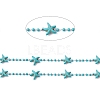Handmade Synthetic Turquoise Starfish & Round Beaded Chains CHS-E008-02-2