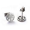 Tarnish Resistant 304 Stainless Steel Stud Earrings EJEW-H368-41P-2