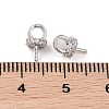 Brass with Cubic Zirconia Peg Bails LS-KK-B087-13A-P-3
