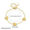 Heart Stainless Steel Pendant Necklaces & Link Bracelets Sets WGCB0A8-01-4