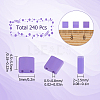 240Pcs 2-Hole Baking Paint Opaque Colours Glass Seed Beads SEED-SC0001-12A-2