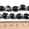 Handmade Millefiori Glass Oval Bead Strands LK-Z001-01A-04-3