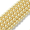 Eco-Friendly Dyed Glass Pearl Round Bead Strands X-HY-A002-8mm-RB071-1