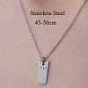 201 Stainless Steel Cat Shape Pendant Necklace NJEW-OY001-21-3