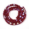 Frosted Opaque Glass Beads Strands LS-GLAA-T032-P4mm-MBB23-2