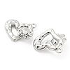 Brass Micro Pave Cubic Zirconia Charms KK-E090-34P-2