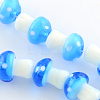 Mushroom Handmade Lampwork Beads Strands X-LAMP-R116-17-2