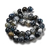 Faceted Natural Fire Crackle Agate Beads Strands G-F447-12mm-N09-3