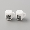 Cup with Word Pattern Silicone Beads SIL-WH0006-18G-1