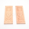 Natural Solid Wood Carved Onlay Applique Craft WOOD-WH0101-66-1