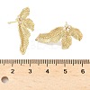 Brass Micro Pave Clear Cubic Zirconia Stud Earring Findings KK-Z106-02G-05-3