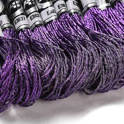 10 Skeins 12-Ply Metallic Polyester Embroidery Floss OCOR-Q057-A11-1