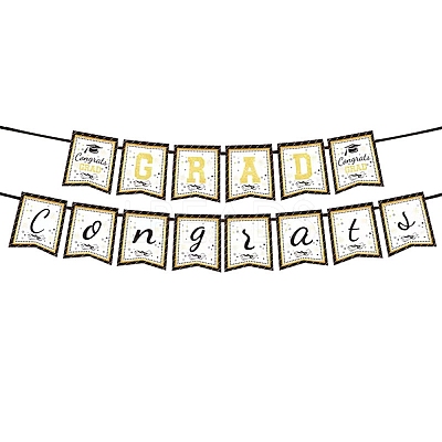 Word Congrats Grad Paper Hanging Flag Banner TH-FZC1645-01-1