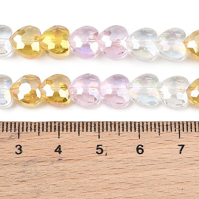 Electroplate Transparent Glass Beads Strands GL-CBADAFE-01A-1