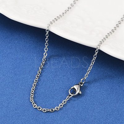 Tarnish Resistant 304 Stainless Steel Cable Chain Necklace Making STAS-P045-05P-1