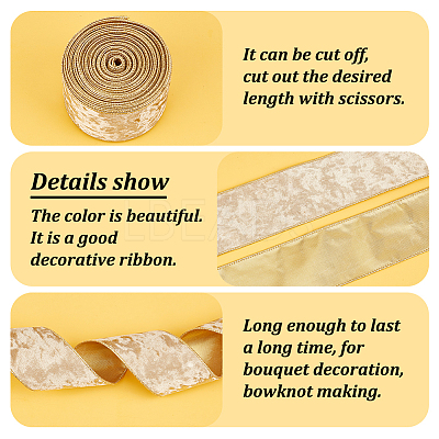 Single Face Velvet Wired Ribbon OCOR-WH0078-222B-02-1