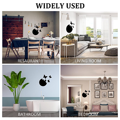 1 Set Plastic Mirror Wall Stickers AJEW-CN0001-65A-1