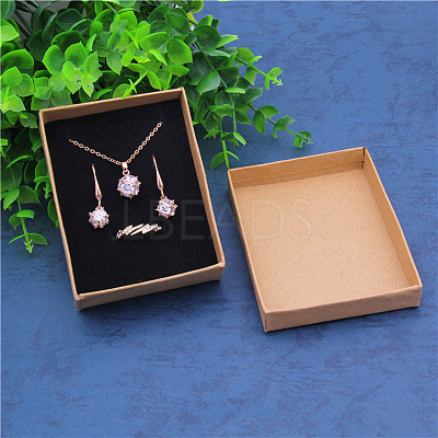 Kraft Paper Cardboard Jewelry Set Boxes LS-CBOX-WH0001-D04-1