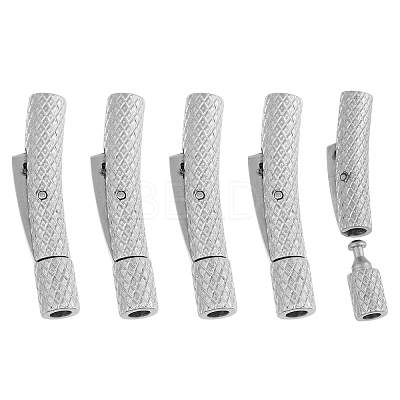 5Pcs Stainless Steel Bayonet Clasps FIND-CA0010-02A-1