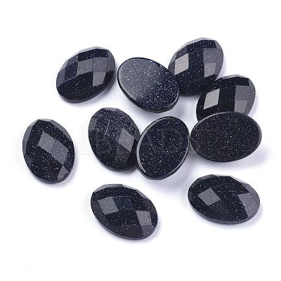 Synthetic Blue Goldstone Cabochons G-G760-A07-1