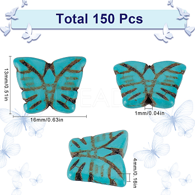 150Pcs Synthetic Howlite Beads G-SC0002-94-1