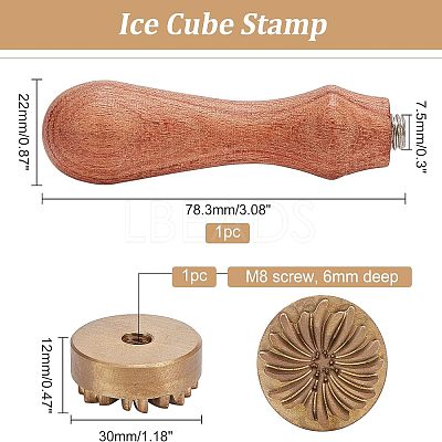 1Pc Brass Stamp Head DIY-OC0008-35A-1