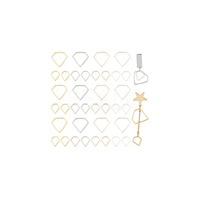 80Pcs 8 Styles Zinc Alloy Linking Rings FIND-GA0004-09-1