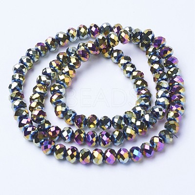 Electroplate Transparent Glass Beads Strands LS-EGLA-A034-T4mm-UA07-1