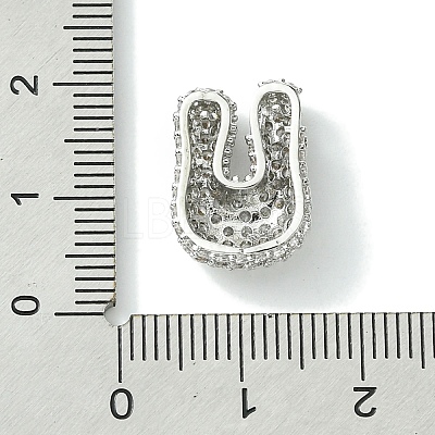Rack Plating Brass Clear Cubic Zirconia Pendants KK-S378-01P-U-1