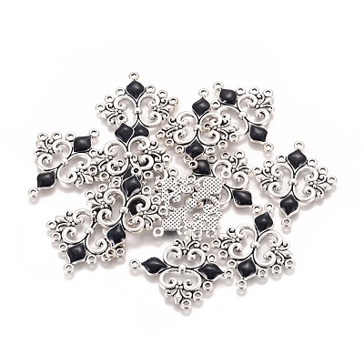 Alloy Enamel Chandelier Component Links ENAM-EA9734Y-1-1