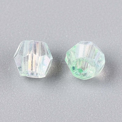 Transparent Spray Painted Glass Beads X1-EGLA-N018-4mm-04-1