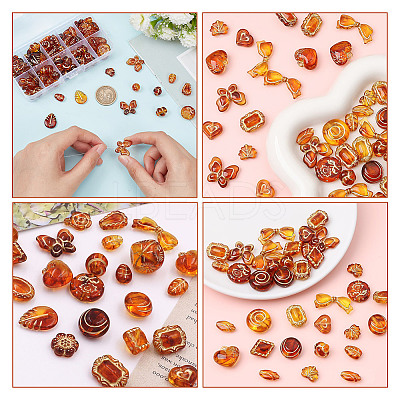 100PCS 10Style Acrylic Bead OACR-AR0001-18-1