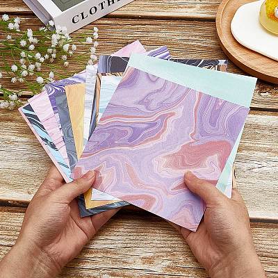 24 Sheet 12 Style Square with Marble Pattern Scrapbook Paper Pad SCRA-GF0001-05-1