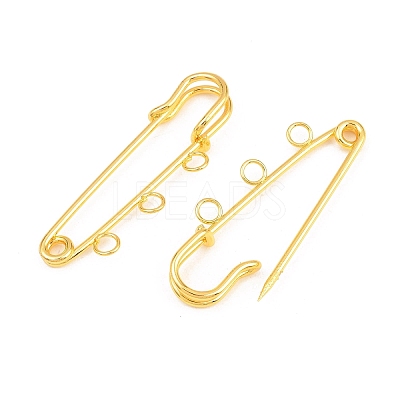 Iron Safety Pins Brooch Findings IFIN-Z005-02G-01-1