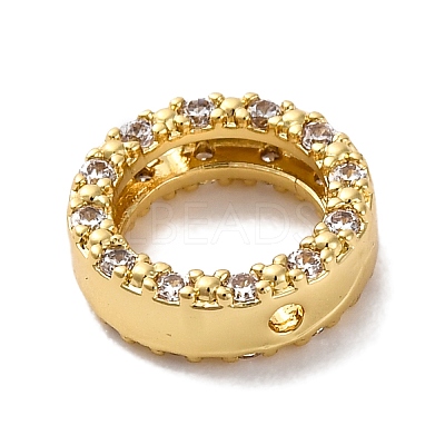 Rack Plating Brass with Cubic Zirconia Bead Frame KK-S406-09E-G-1