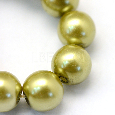 Baking Paint Pearlized Glass Pearl Round Bead Strands X-HY-Q003-6mm-43-1