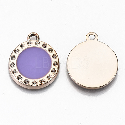 UV Plating Acrylic Pendant Rhinestone Settings OACR-R252-04-04LG-1
