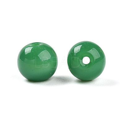 Opaque Solid Color Glass Beads GLAA-N007-8mm-A10-1