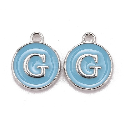 Platinum Plated Alloy Enamel Charms LS-ENAM-S118-04G-P-1
