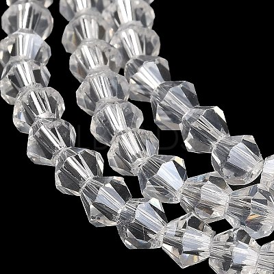 Transparent Electroplate Glass Beads Strands EGLA-A039-T4mm-B13-1