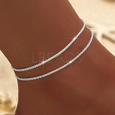 Alloy Chain Anklets for Women WGC4CD6-09-1