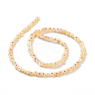Handmade Millefiori Glass Bead Strands LAMP-J035-4mm-76-1