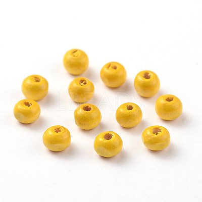 Dyed Natural Wood Beads X-WOOD-Q006-10mm-03-LF-1